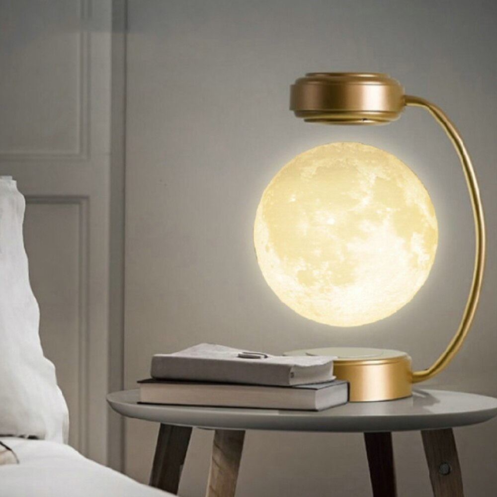 Floating LED Moon Table Lamp
