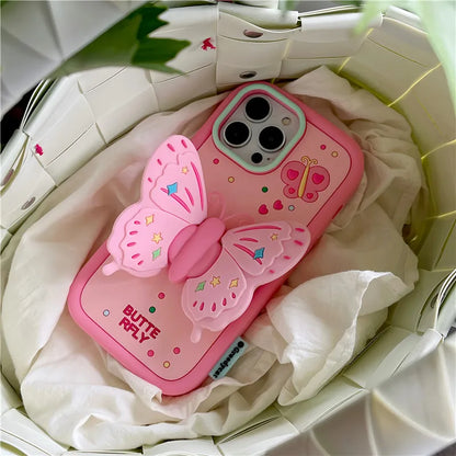 Trendy 3D Butterfly Protective iPhone Cover