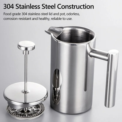 Premium Metal French Coffee Brewer