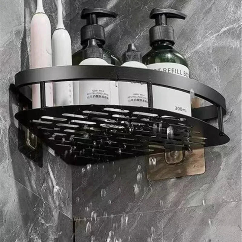 Compact Aluminum Bathroom Shelf – Easy Wall Storage Solution