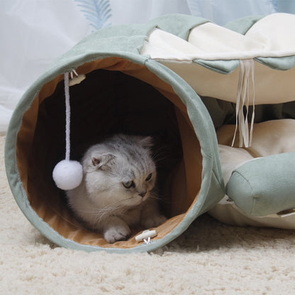 Collapsible Pet Play Tunnel House Bed
