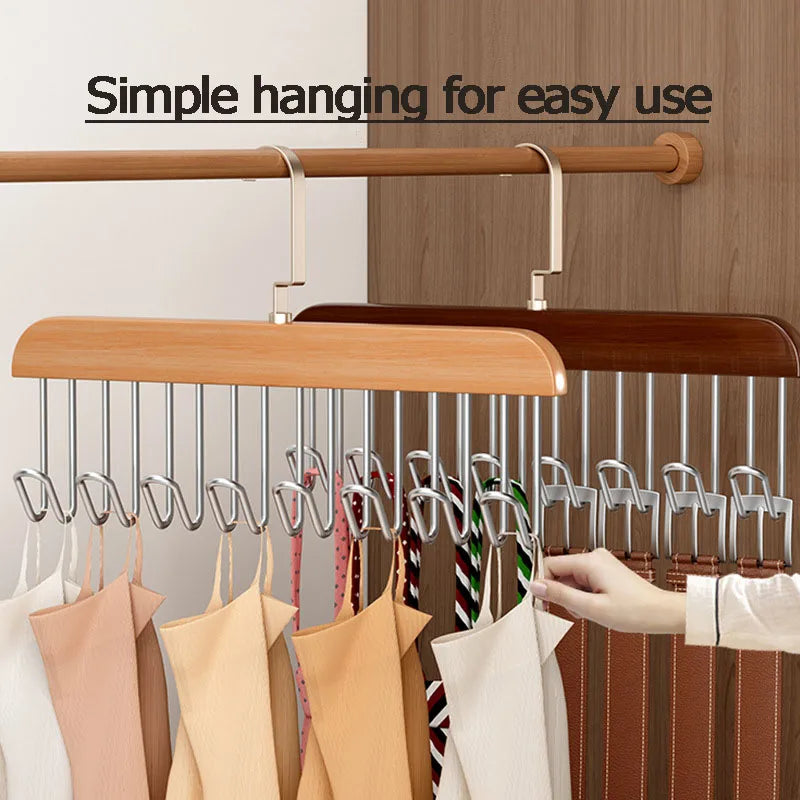Foldable 4-Hook Closet Organizer Storage Rack