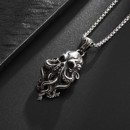 Dark Skull Ocean Pendant Necklace - Yeezlab