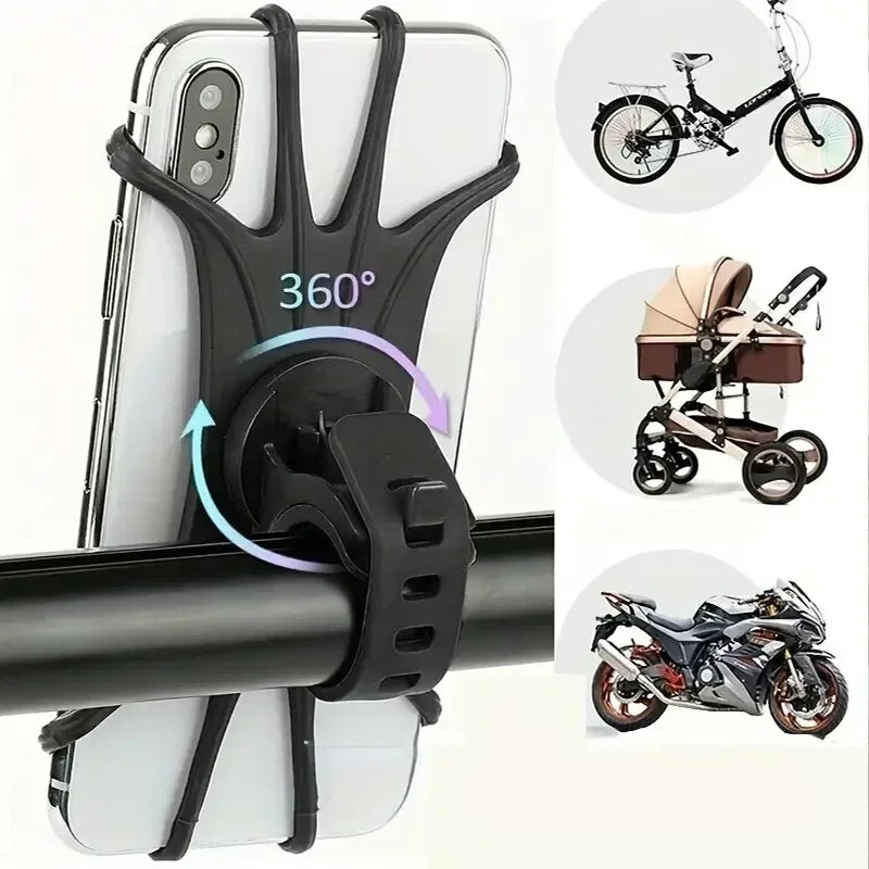 Flexible Bike Phone Mount 360 Rotation Silicone Holder - Yeezlab