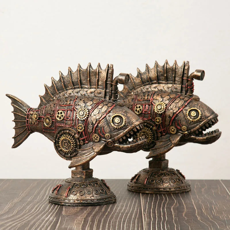 Unique Industrial Shark Desk Figure