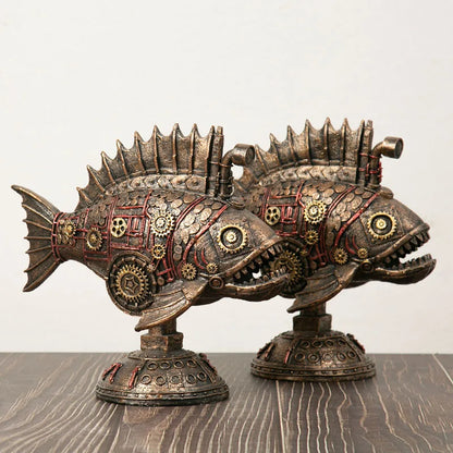 Unique Industrial Shark Desk Figure