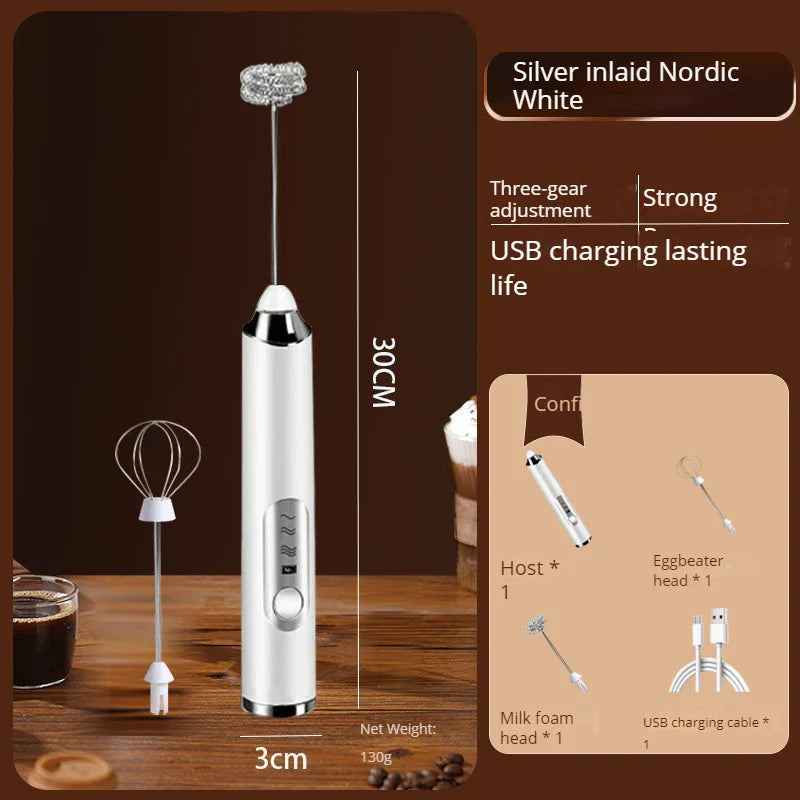 Premium Electric Milk Frother & Coffee Mixer