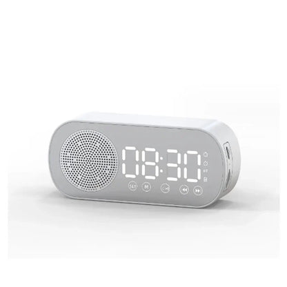 Compact Wireless Alarm Clock with Bluetooth Speaker