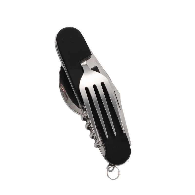Portable 4-in-1 Stainless Steel Camping Utensil Set