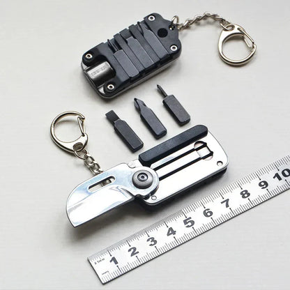 Compact Pocket Folding Knife Keychain Multi Tool