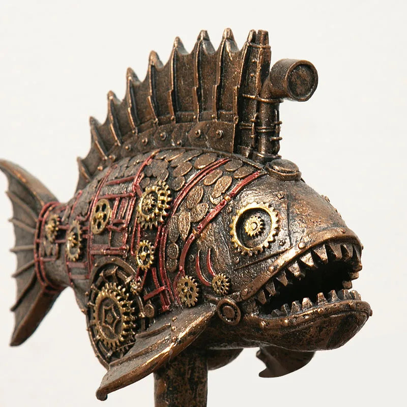 Unique Industrial Shark Desk Figure