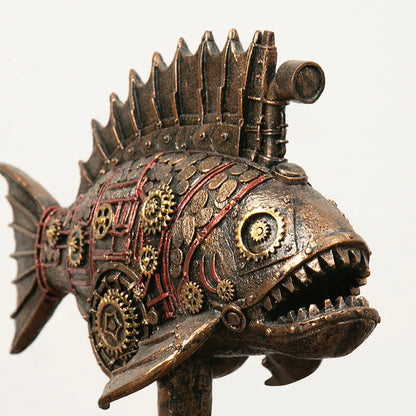 Unique Industrial Shark Desk Figure