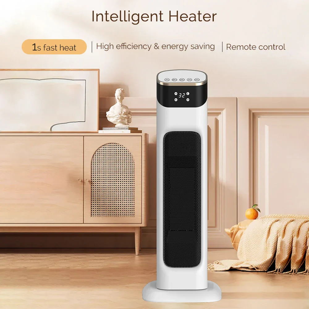Compact Electric Space Heater with Remote and Timer