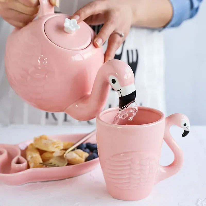 Pastel Pink Ceramic Tea Cup Set - Yeezlab