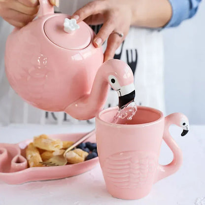 Pastel Pink Ceramic Tea Cup Set - Yeezlab