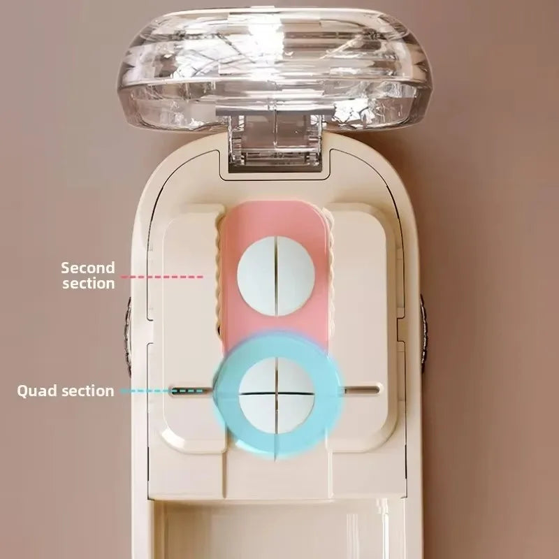 Portable Compact Pill Box Cutter Container