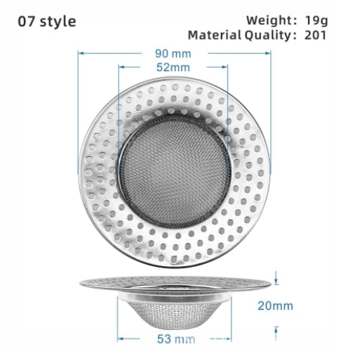Easy Clean Kitchen Sink Strainer Stainless Steel Filter