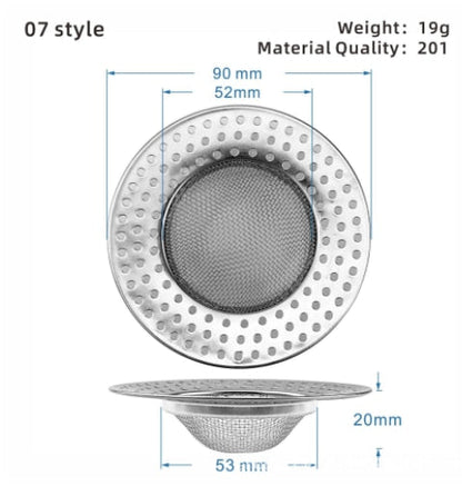 Easy Clean Kitchen Sink Strainer Stainless Steel Filter