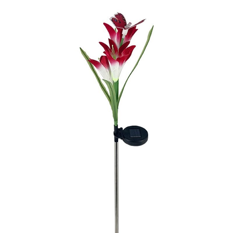 Solar Powered Garden Flower Lamp