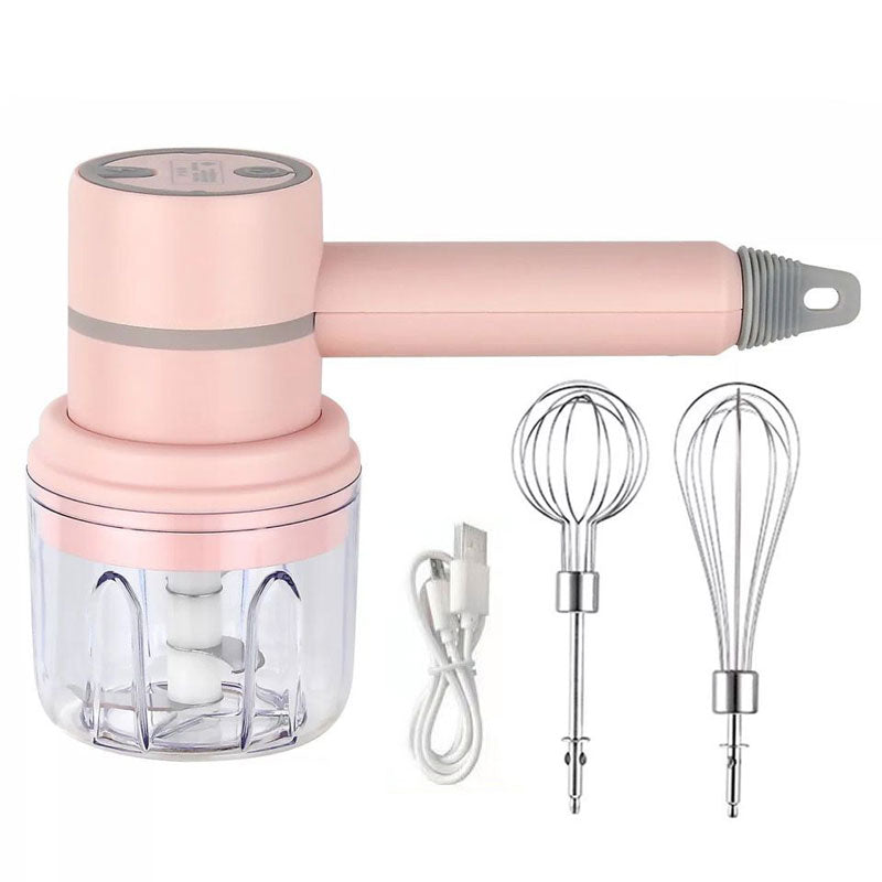 Portable 2 in 1 Electric Milk Frother Mixer