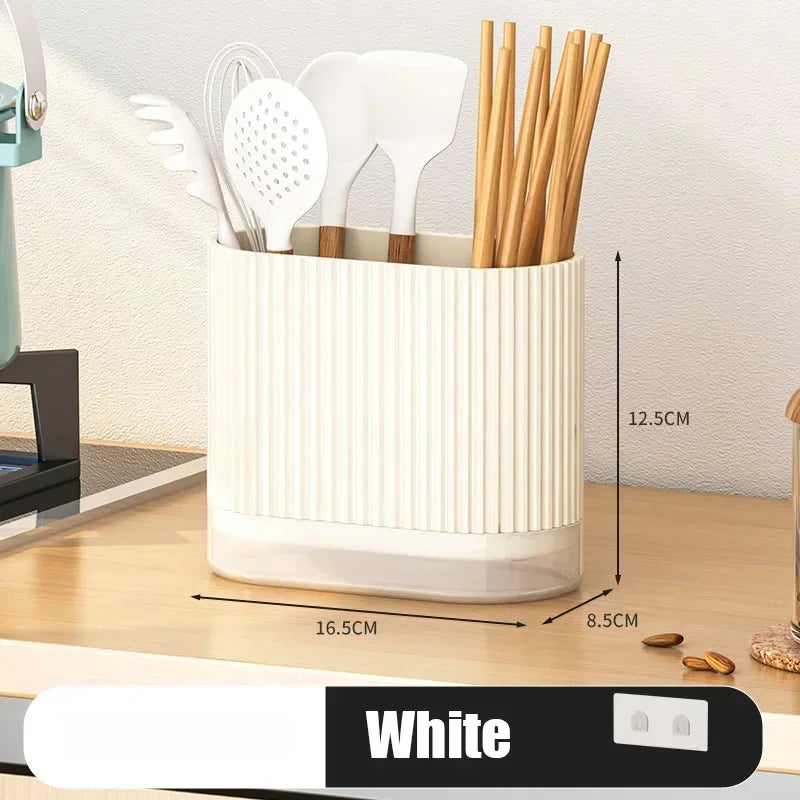 Space Saving Kitchen Cutlery Holder with Drain