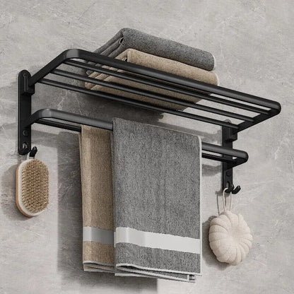 Compact Folding Aluminum Towel Stand