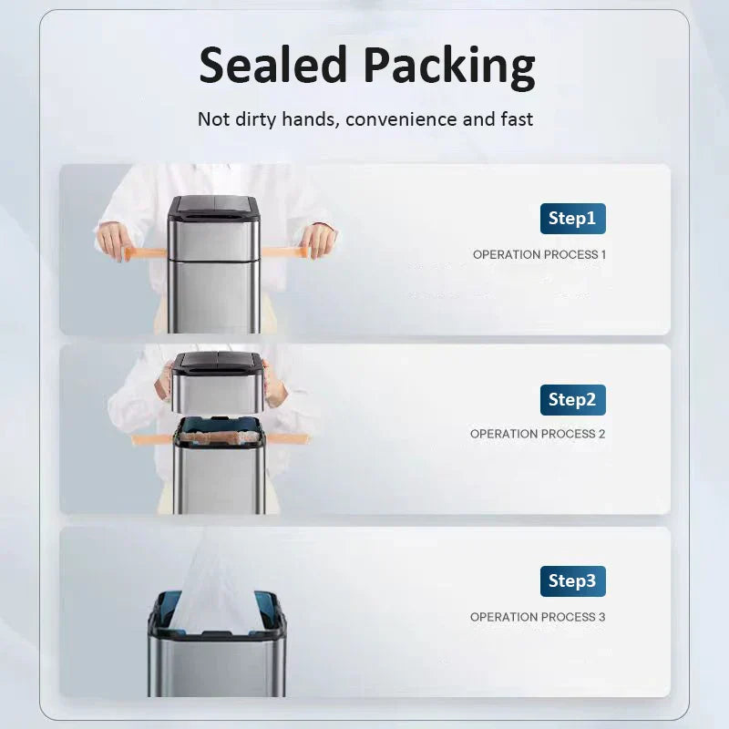 Touchless Stainless Steel Sensor Trash Can