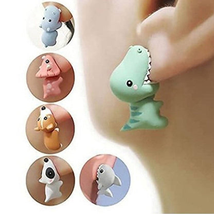 Fun Animal Face Cartoon Stud Earrings
