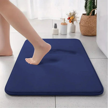 Plush Soft Anti-Slip Bathroom Mat with Absorbent Flannel