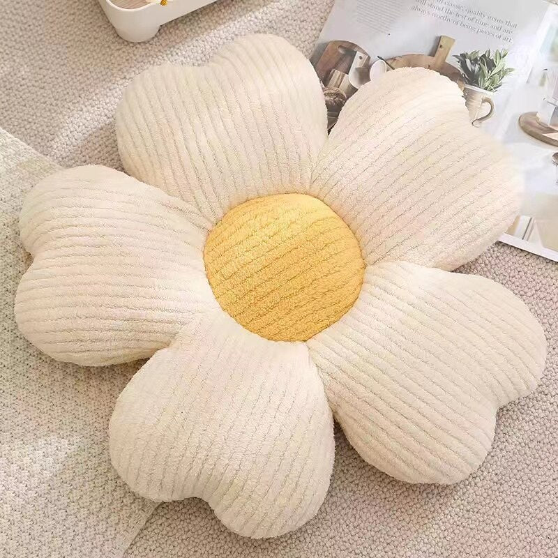 Plush Floral Pattern Throw Pillow