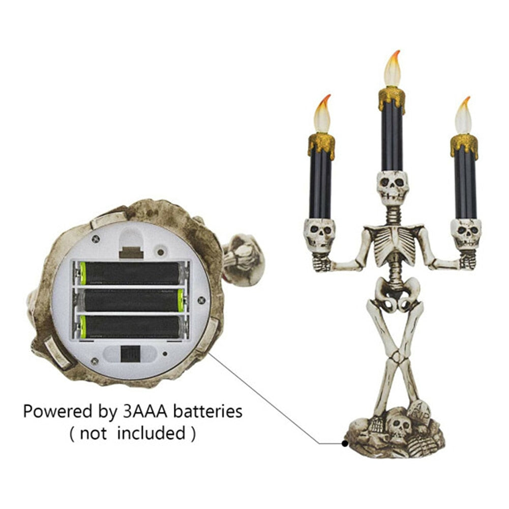 Spooky Skeleton Decorative Candle Lights