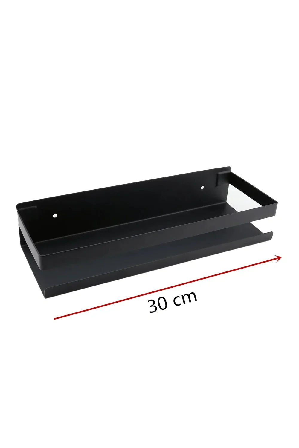 Sleek Wall Mounted Black Shelves