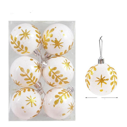 Beautiful Glass Christmas Tree Ornaments Set of 6