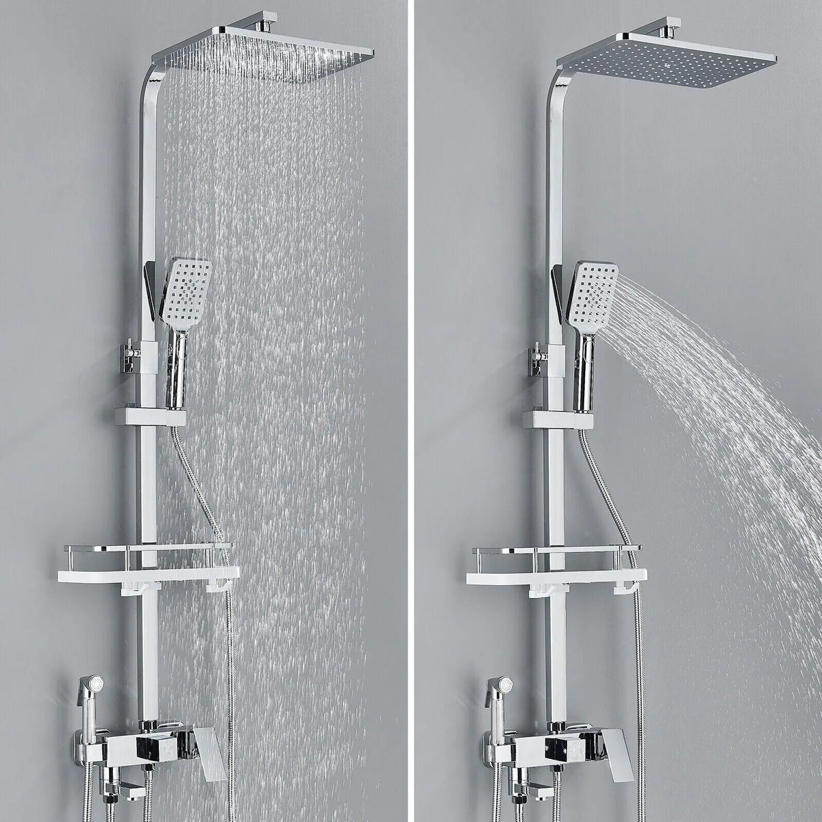 Premium Rain Shower Head Set with Adjustable Brass_fixture - Yeezlab