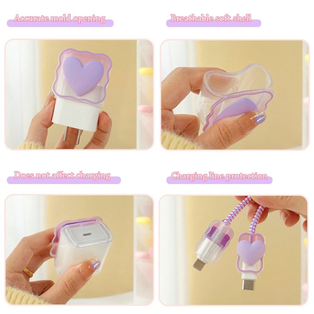 Clear Phone Charging Cable Cover Protector