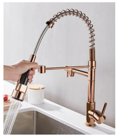 Premium 2 Handle Oil Rubbed Bronze Kitchen Faucet