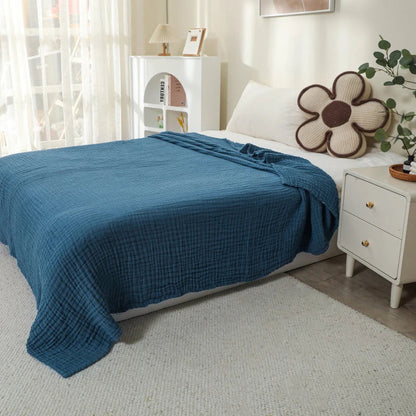 Soft Cotton Throw Blanket for Bed and Sofa