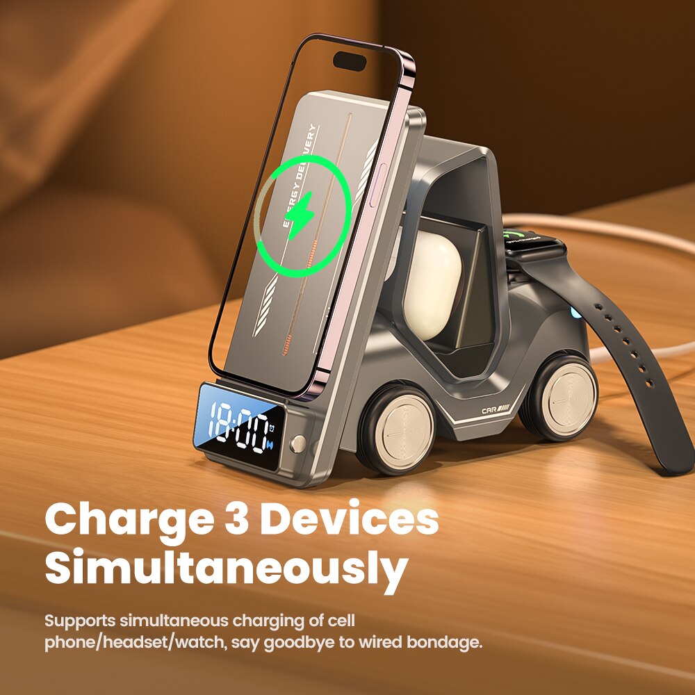 Fast 5-in-1 Wireless Charging Dock Station