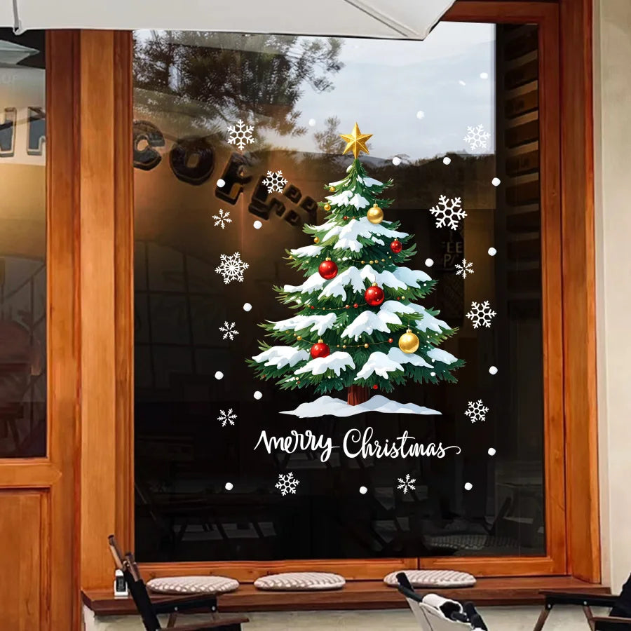 Colorful 3D Christmas Tree Wall Decal