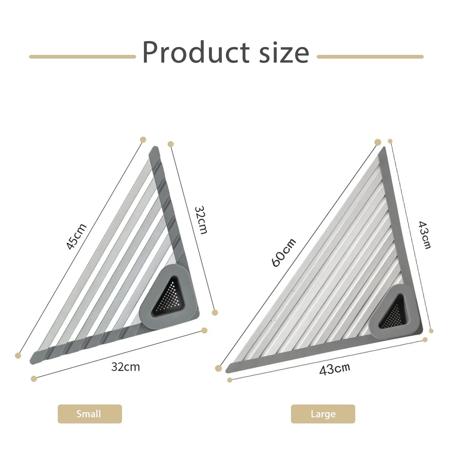 Space Saving Kitchen Sink Shelf with Drain Rack