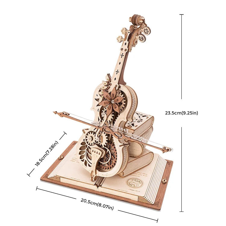 Unique Wooden 3D Cello Puzzle Toy - Yeezlab