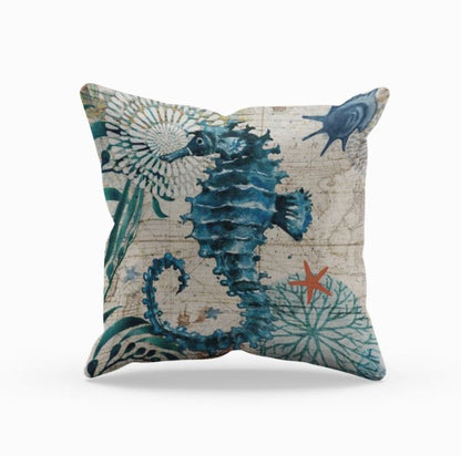 Colorful Ocean Theme Decorative Pillow Cushion