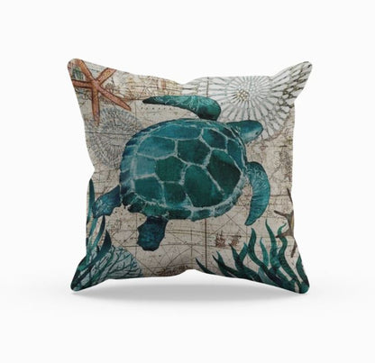 Colorful Ocean Theme Decorative Pillow Cushion - Yeezlab