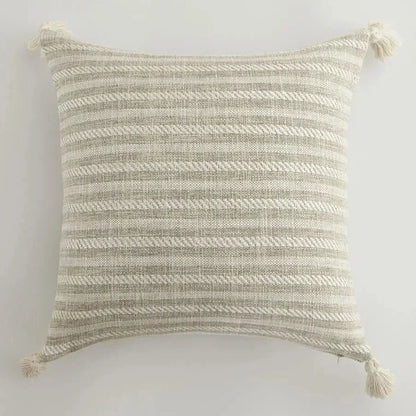 Stylish Home Cushion Cover with Decorative Tassels