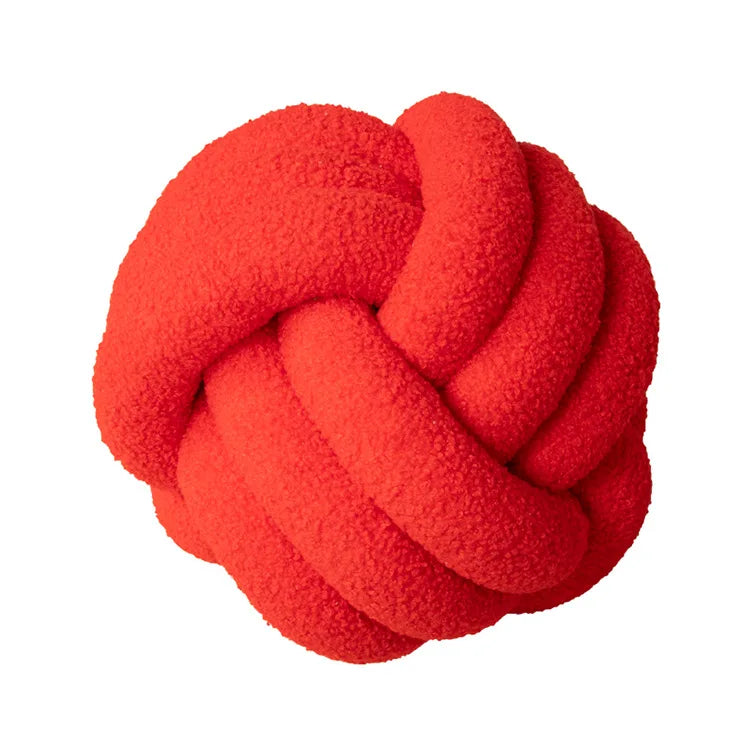 Soft Sheepskin Throw Pillow Ball Accent