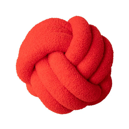 Soft Sheepskin Throw Pillow Ball Accent