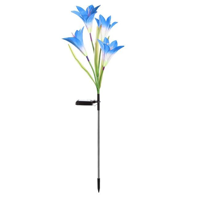 Solar Powered Garden Flower Lamp