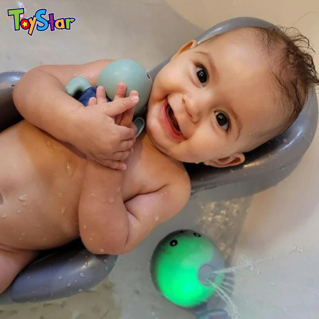 Colorful Whale Bath Toy Set