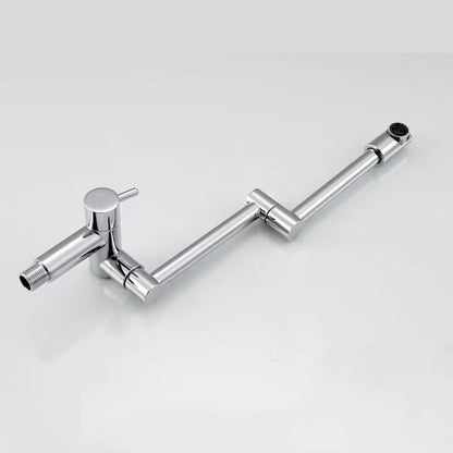 Space-Saving Foldable Chrome Kitchen Faucet