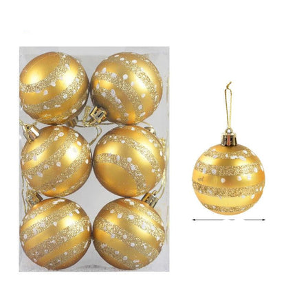 Beautiful Glass Christmas Tree Ornaments Set of 6